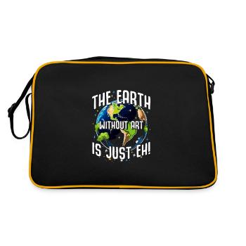 Earth Without Art Is Just Eh - Retro Bag - black/gold - Back