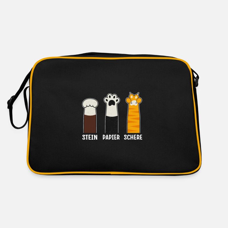 Stein Papier Schere Katzenpfoten Handspiel Retro Tasche