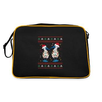 Oiseau de mer à pieds bleus de Noël - Sac Retro - noir/or - Dos