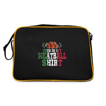 C’est ma chemise de boulettes de viande - Sac Retro - noir/or - Dos