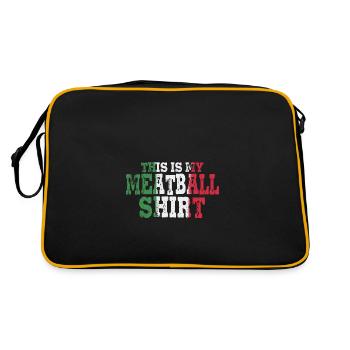 C’est ma chemise de boulettes de viande - Sac Retro - noir/or - Dos