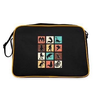 Cryptid Monsters - Retro Bag - black/gold - Back