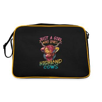 Juste une fille qui aime les vaches - Sac Retro - noir/or - Dos