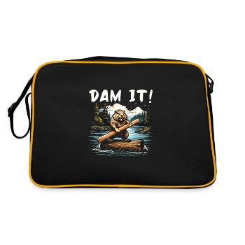 Dam It - Retro Bag - black/gold - Back
