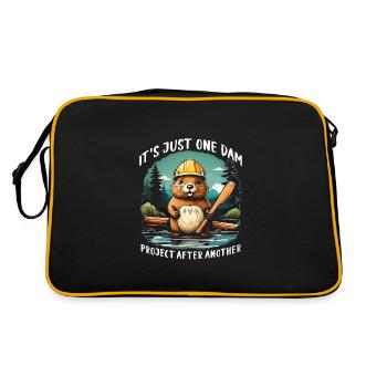 It's Just One Dam Project After Another - Retro Bag - black/gold - Back