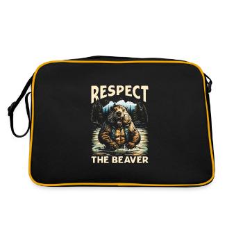 Respect The Beaver - Retro Bag - black/gold - Back