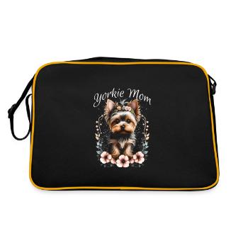 Yorkie Mom - Retro Bag - black/gold - Back