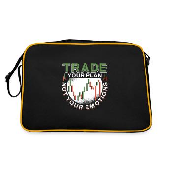 Tradez votre plan, pas vos émotions - Sac Retro - noir/or - Dos