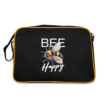 Abeille heureuse - Sac Retro - noir/or - Dos
