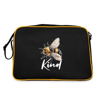 Bee Kind - Retro Tasche - Schwarz/Gold - Hinten