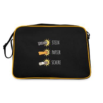 Pierre Papier Ciseaux Jeu Main Pattes de Chat - Sac Retro - noir/or - Dos