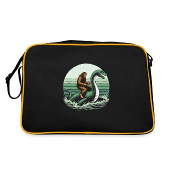 Bigfoot Rides Loch Ness - Retro Bag - black/gold - Back