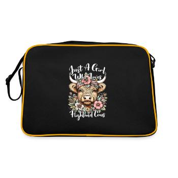 Juste une fille qui aime les vaches Highland - Sac Retro - noir/or - Dos