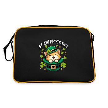 Fête de la Saint-Catrick. - Sac Retro - noir/or - Dos