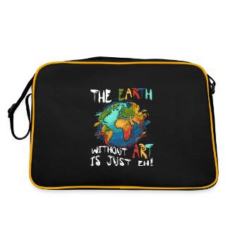 Earth Without Art Is Just Eh - Retro Bag - black/gold - Back