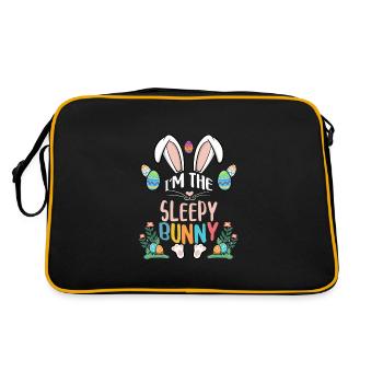 I'm The Sleepy Bunny - Retro Bag - black/gold - Back