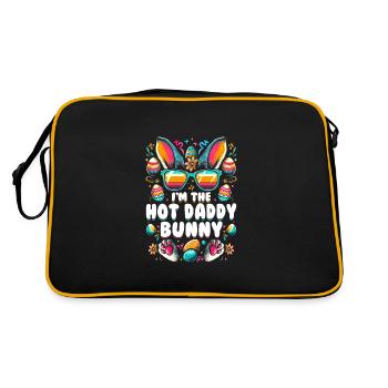 Je suis le lapin papa chaud - Sac Retro - noir/or - Dos