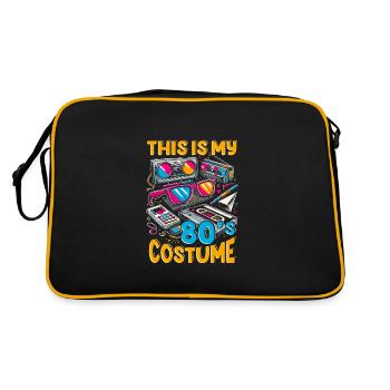 This Is My 80s Costume - Retro Bag - black/gold - Back
