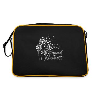 Spread Kindness - Retro Tasche - Schwarz/Gold - Hinten