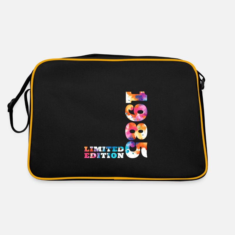 Farbenfroh Geburtstag Limited Edition 1985 - Retro Tasche - Schwarz/Gold