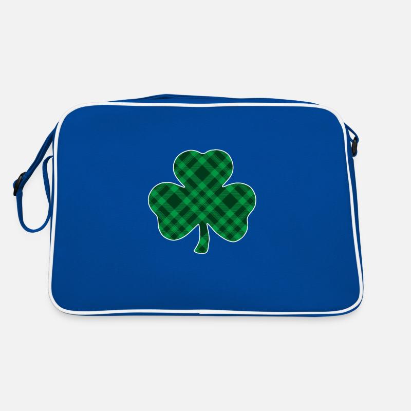 Green buffalo check shamrock Retro Bag