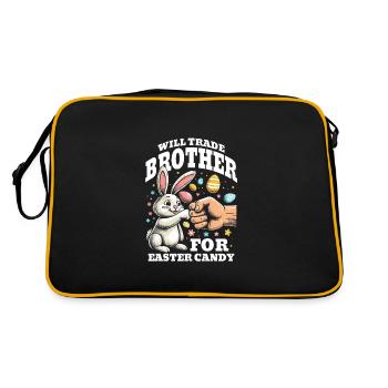 Will Trade Brother For Easter Candy - Retro Bag - black/gold - Back