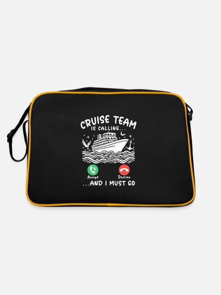L’équipe de croisière m’appelle et je dois y aller - Sac Retro - noir/or - Dos