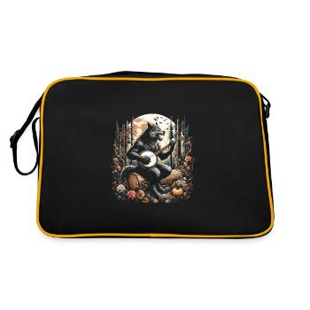 Werewolf with guitar - Retro Bag - black/gold - Back