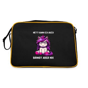 Sympa je peux aussi apporter mais rien n’apporte - Sac Retro - noir/or - Dos