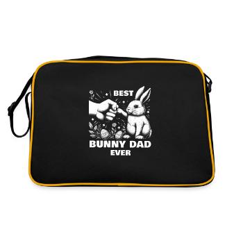 Best Bunny Dad Ever - Retro Bag - black/gold - Back