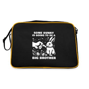 Some Bunny Is Going To Be A Big Brother - Retro Bag - black/gold - Back