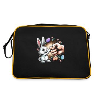 Cool Bunny Fist - Retro Bag - black/gold - Back