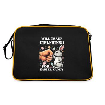 Will Trade Girlfriend For Easter Candy - Retro Bag - black/gold - Back