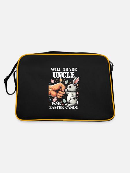 Will Trade Uncle For Easter Candy - Retro Bag - black/gold - Back
