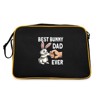 Best Bunny Dad Ever - Retro Bag - black/gold - Back