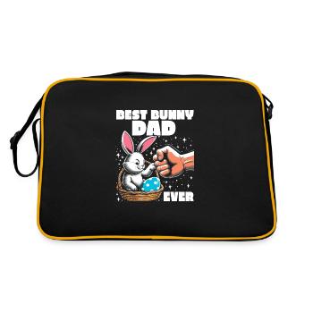 Best Bunny Dad Ever - Retro Bag - black/gold - Back