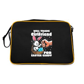 Will Trade Girlfriend For Easter Candy - Retro Bag - black/gold - Back