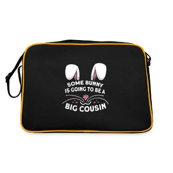 Some Bunny Is Going To Be A Big Cousin - Retro Bag - black/gold - Back