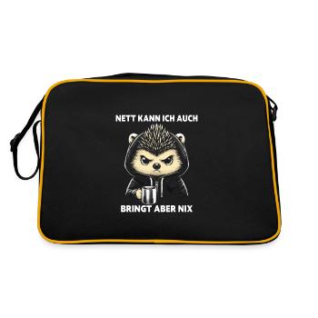 Sympa je peux aussi apporter mais rien n’apporte - Sac Retro - noir/or - Dos