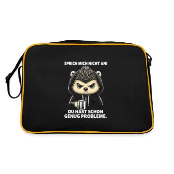 Don't talk to me You've got enough problems - Retro Bag - black/gold - Back