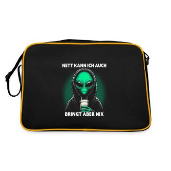 Sympa je peux aussi apporter mais rien n’apporte - Sac Retro - noir/or - Dos