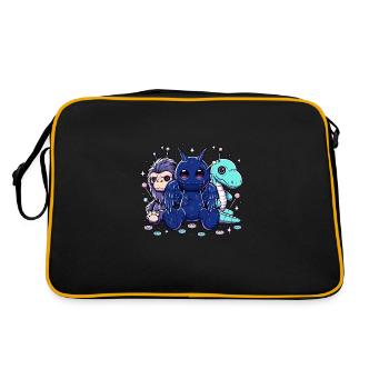 Pastel Goth Cryptids - Retro Bag - black/gold - Back
