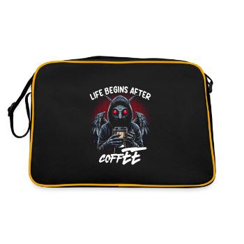 La vie commence après le café - Sac Retro - noir/or - Dos