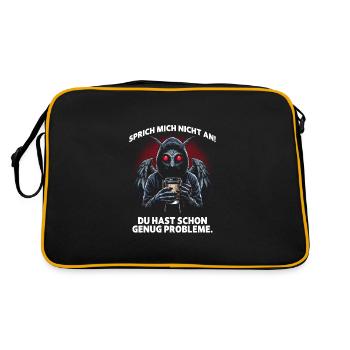 Don't talk to me! You've got enough problems as it does - Retro Bag - black/gold - Back