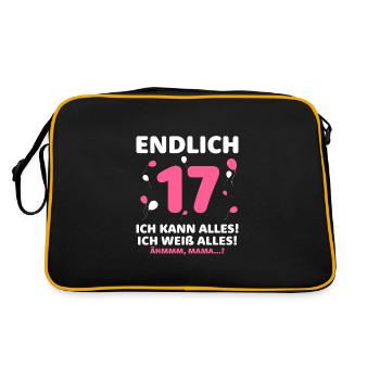 Finally 17 I can do everything I know everything - Retro Bag - black/gold - Back