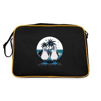 Blue-footed boobies Galapagos - Retro Bag - black/gold - Back