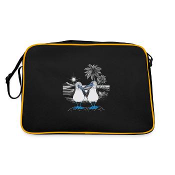 Fou à pieds bleus - Sac Retro - noir/or - Dos