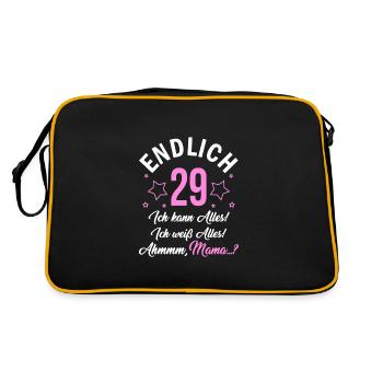 Finally 29 I can do everything I know everything - Retro Bag - black/gold - Back