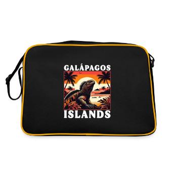 Îles Galápagos - Sac Retro - noir/or - Dos