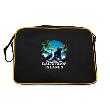 Îles Galápagos - Sac Retro - noir/or - Dos